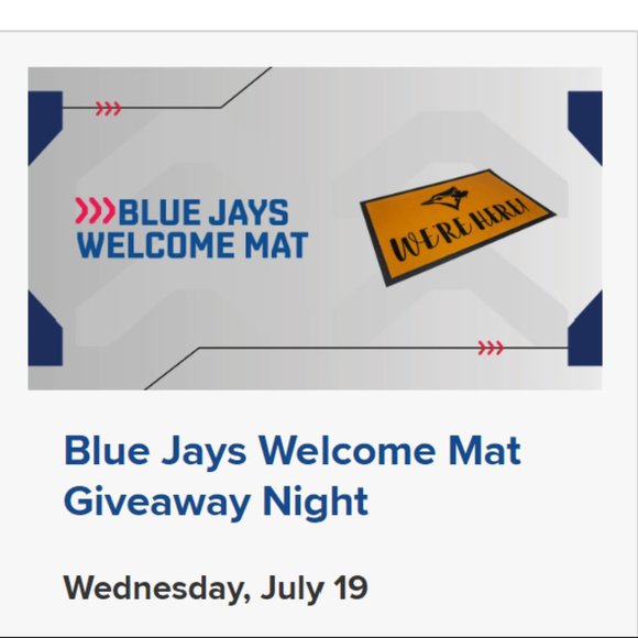 Blue Jays "We're Here" Doormat - NWOT - Picture 2 of 3
